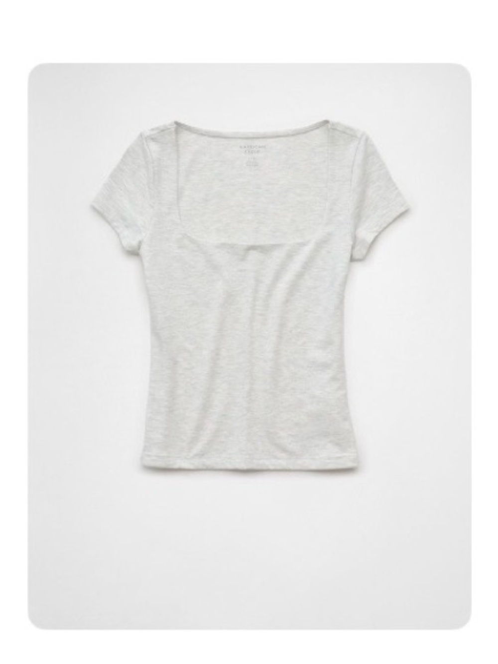 American Eagle Outfitters Light Heather Gray Scoop Neck Short Sleeve Tee